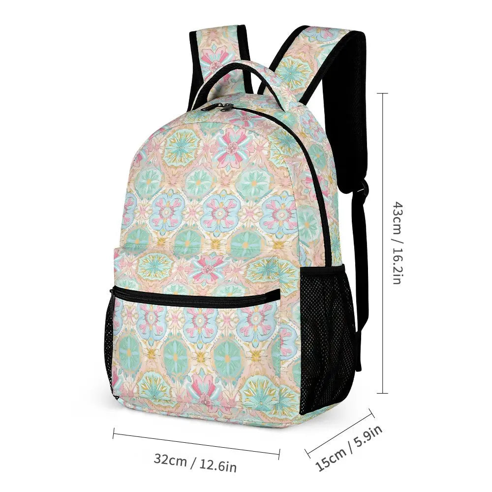 Floral Pastel All Over Print Bag Set - The Aurora Touch