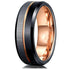 Creative Rose Gold Black Silver Three-color Ring- Male Ring CJ