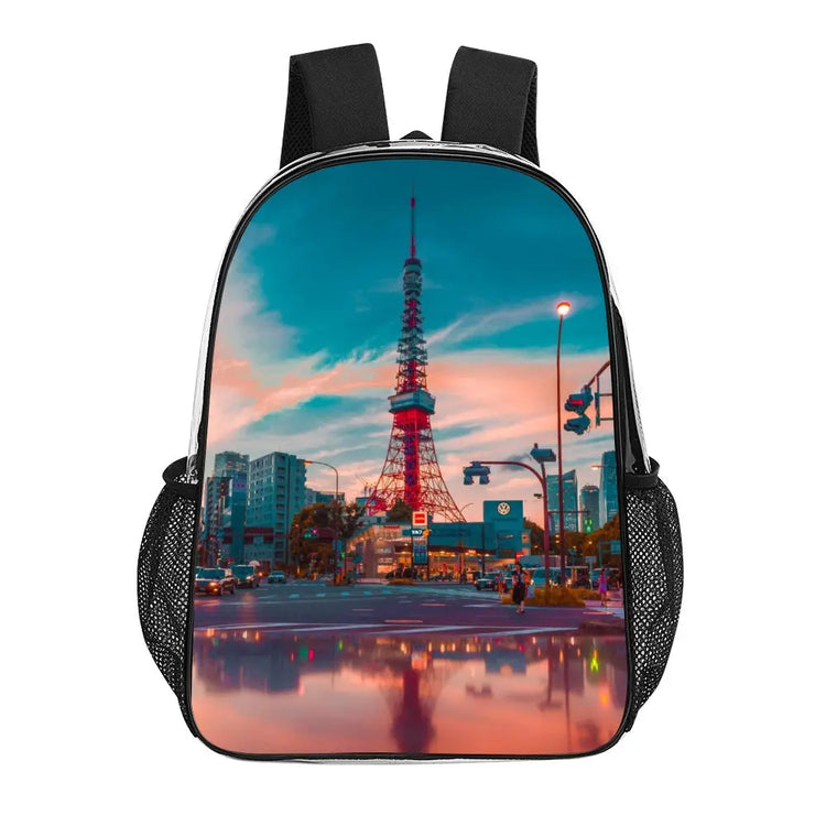 Transparent Artistic Back Pack Travel Bag - The Aurora Touch
