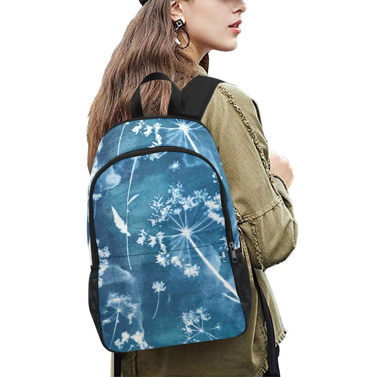 Hand Design Print Fabric Backpack - The Aurora Touch