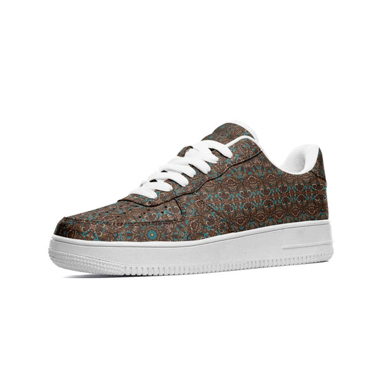 Unisex Low Top Ethnic Pattern Design Trendy Leather Sneakers Printy6