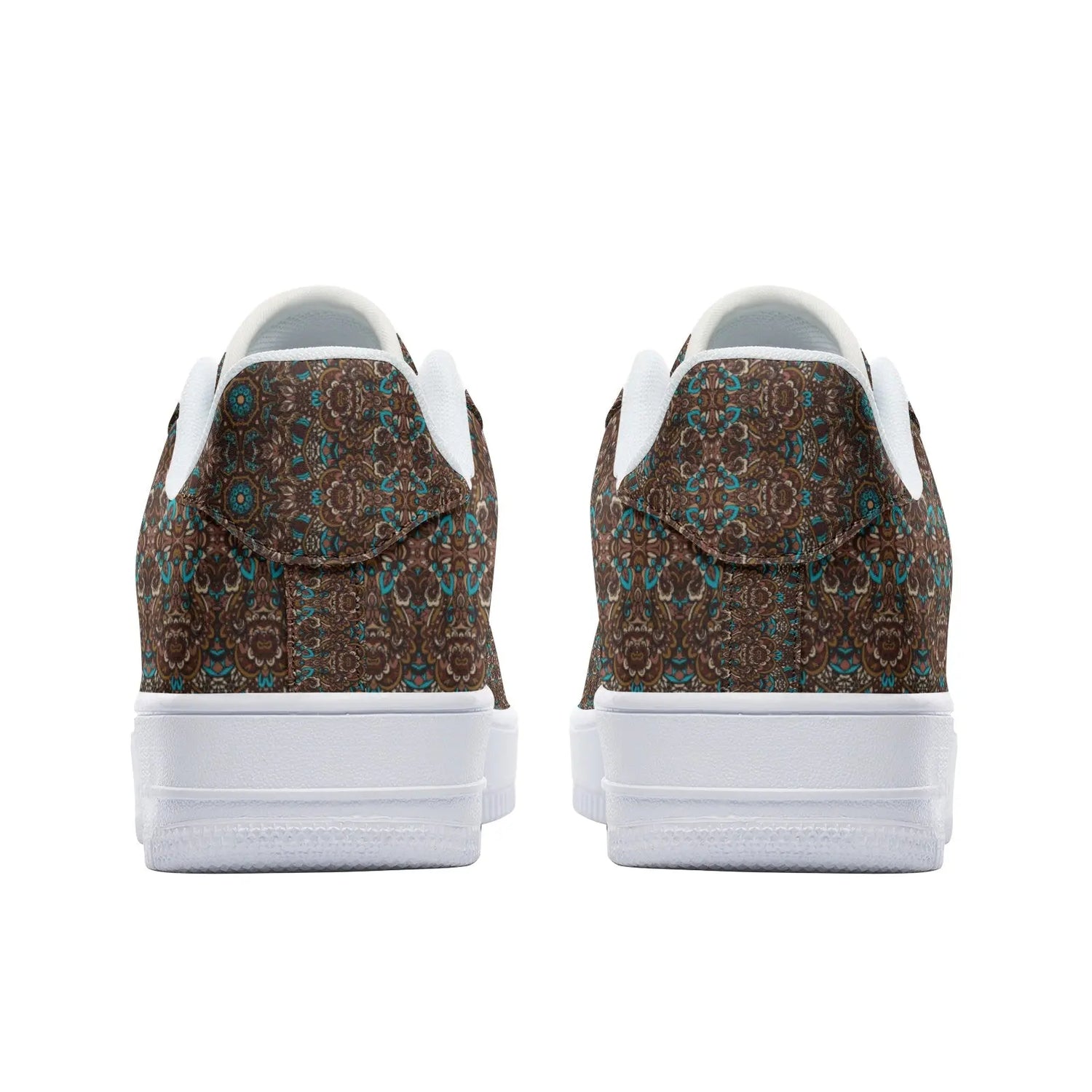 Unisex Low Top Ethnic Pattern Design Trendy Leather Sneakers Printy6