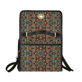 Designer Fashion Print Pattern Multi-purpose Versatile Purse Lock bag (black shoulder strap, black edging) Inkedjoy