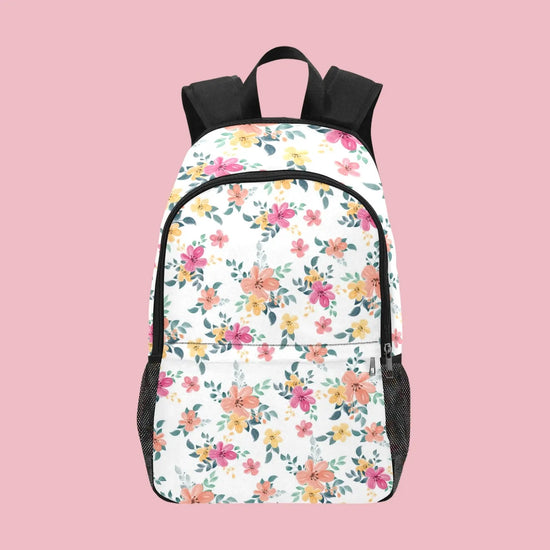 Spring Floral Pattern Fabric Backpack - The Aurora Touch