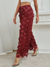 Fashionable Temperament Round Piece Design Tassel Hollowing High Waist Straight Ladies Pants The Aurora Touch