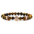 Design Volcanic Rock Beaded Crown Zircon Bracelet The Aurora Touch
