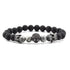 Design Volcanic Rock Beaded Crown Zircon Bracelet The Aurora Touch