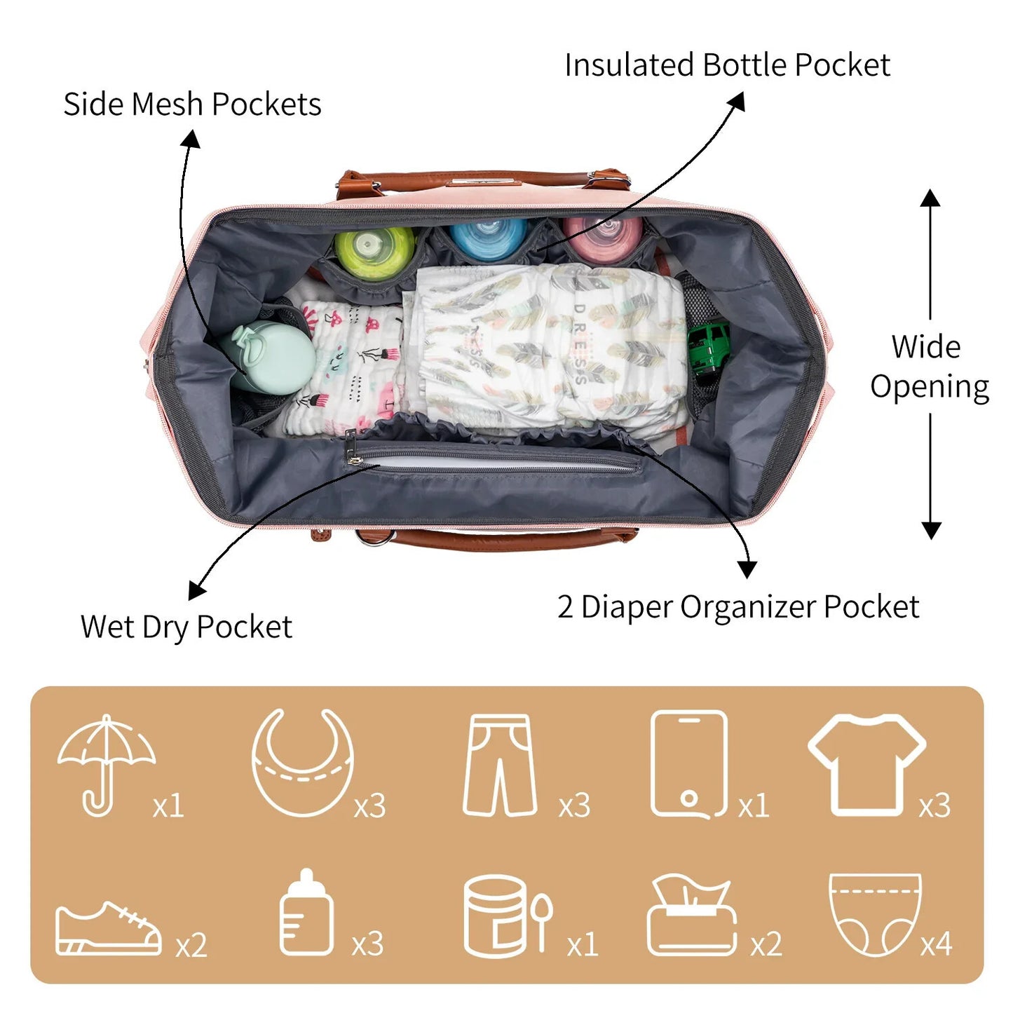 Weekender Bag For Women, Travel Duffel Bag For Women, Mom Bag