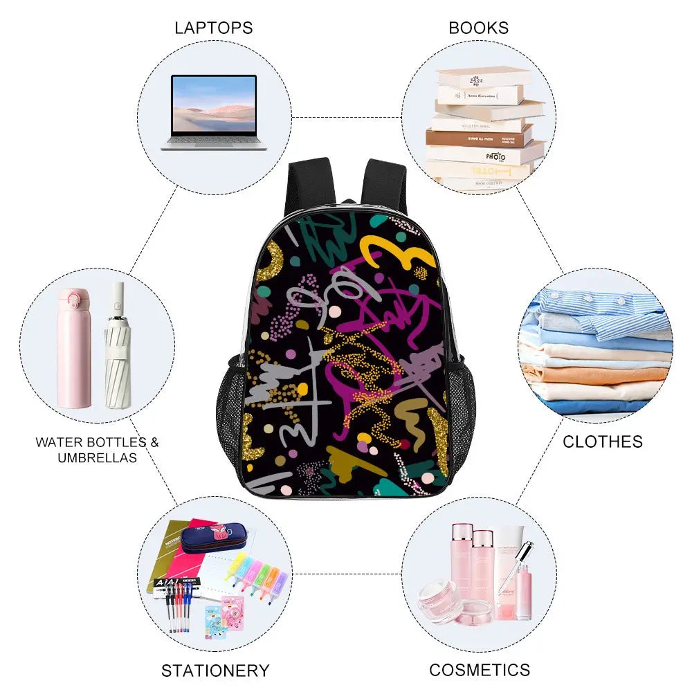 Trendy Colorful Transparent Design Back Pack - The Aurora Touch