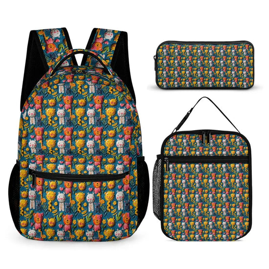 Bright Cheerful Animal Print Bag Set - The Aurora Touch