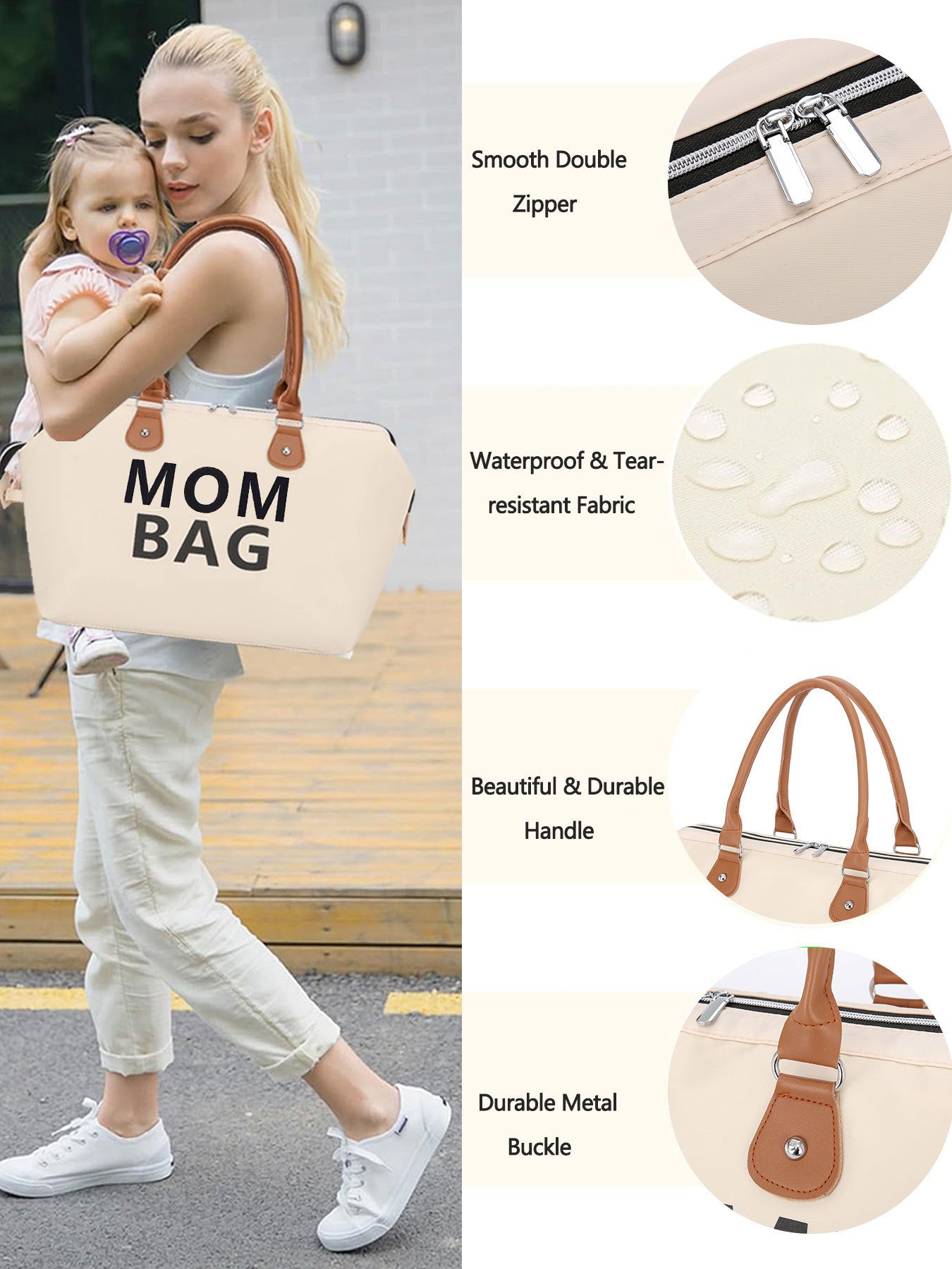 Weekender Bag For Women, Travel Duffel Bag For Women, Mom Bag