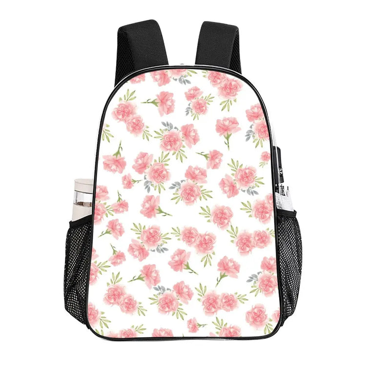 Transparent Floral Print Pattern Back Pack - The Aurora Touch