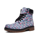 Casual Floral Vegan Leather Lightweight boots TB Printy6