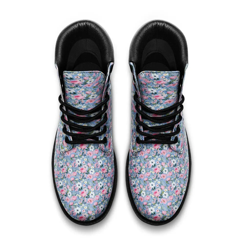 Casual Floral Vegan Leather Lightweight boots TB Printy6