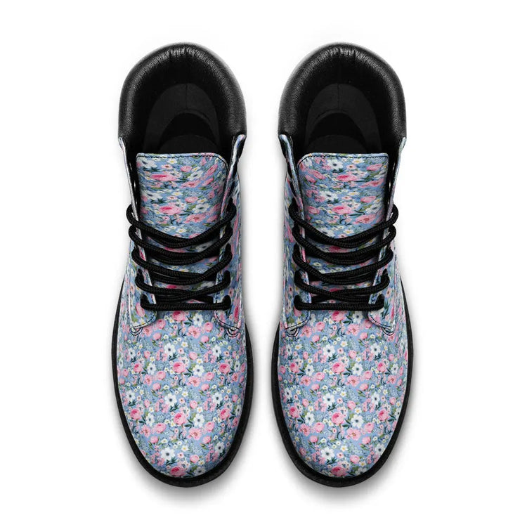 Casual Floral Vegan Leather Lightweight boots TB Printy6