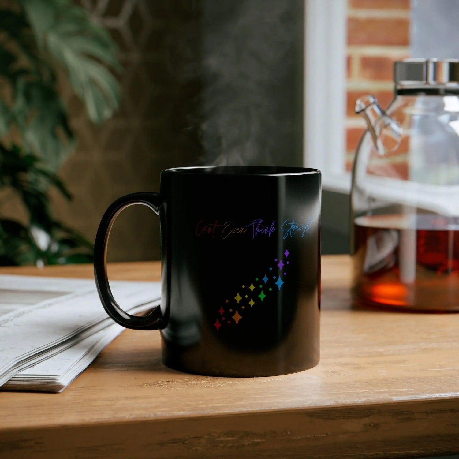 Pride Mug, Black rainbow color sarcastic silly saying novelty LGBTQ+ conversation beverage coffe tea cup The Aurora Touch