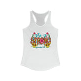 Strong women handmade beach cute Christian faith proverbs bible verse athletic casual everyday summer look racer back tank top great gift