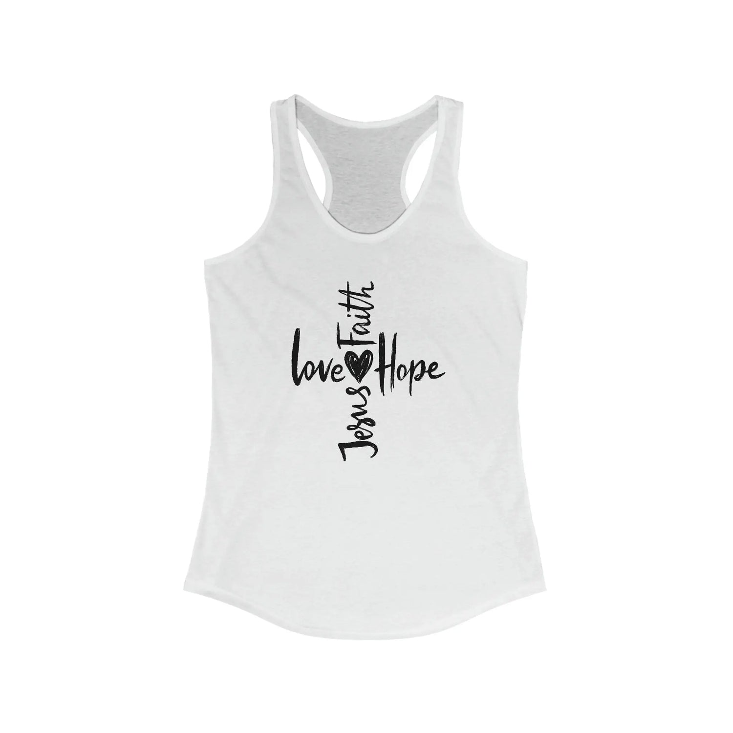WOMENS TANK TOP Christian faith cute Summer positive love faith hope outdoor casual jean racer back girl shirt