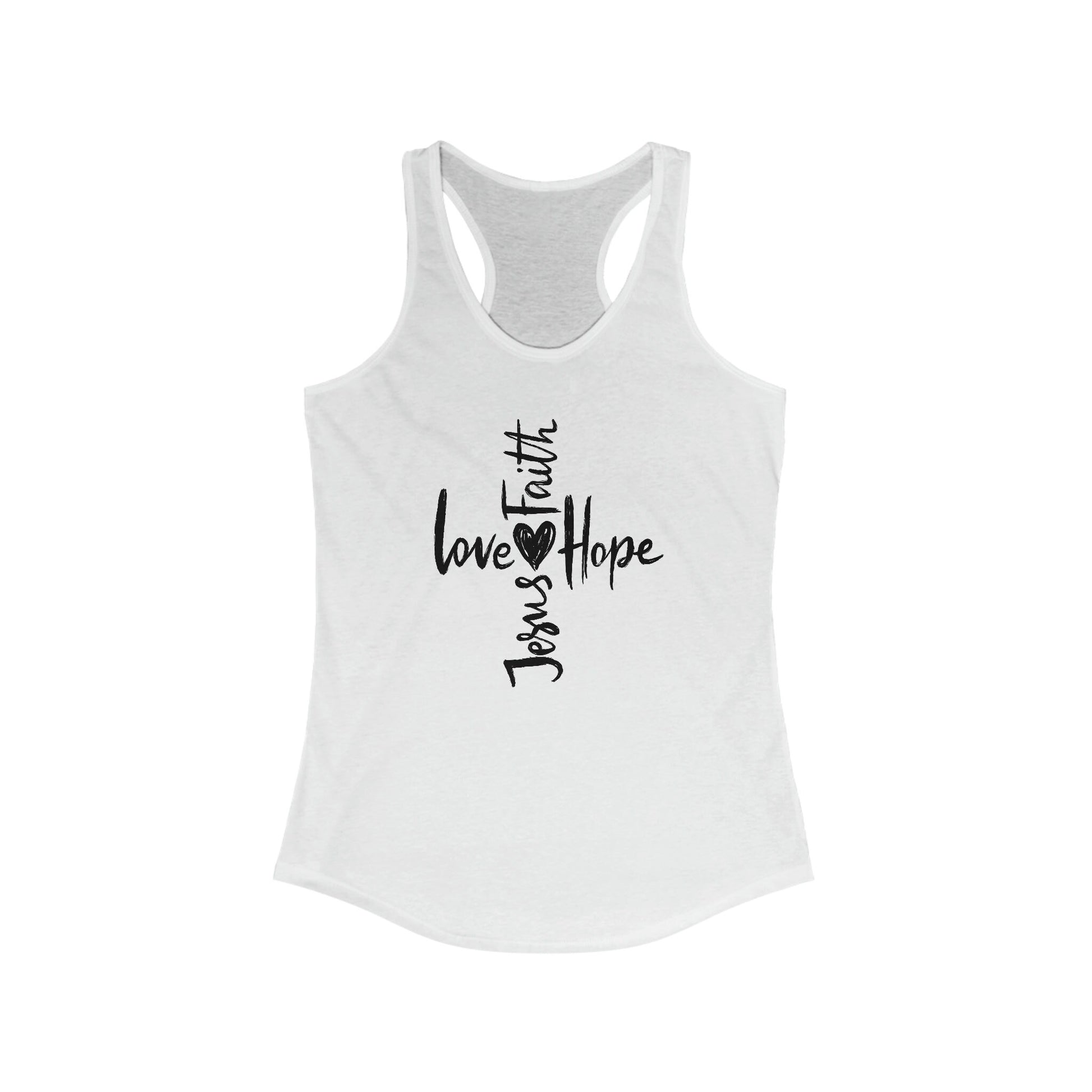 WOMENS TANK TOP Christian faith cute Summer positive love faith hope outdoor casual jean racer back girl shirt