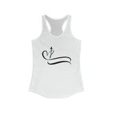 Christian Women Tank Top, Positive Women Christ Faith Love cross heart design casual jean shorts racerback Tee