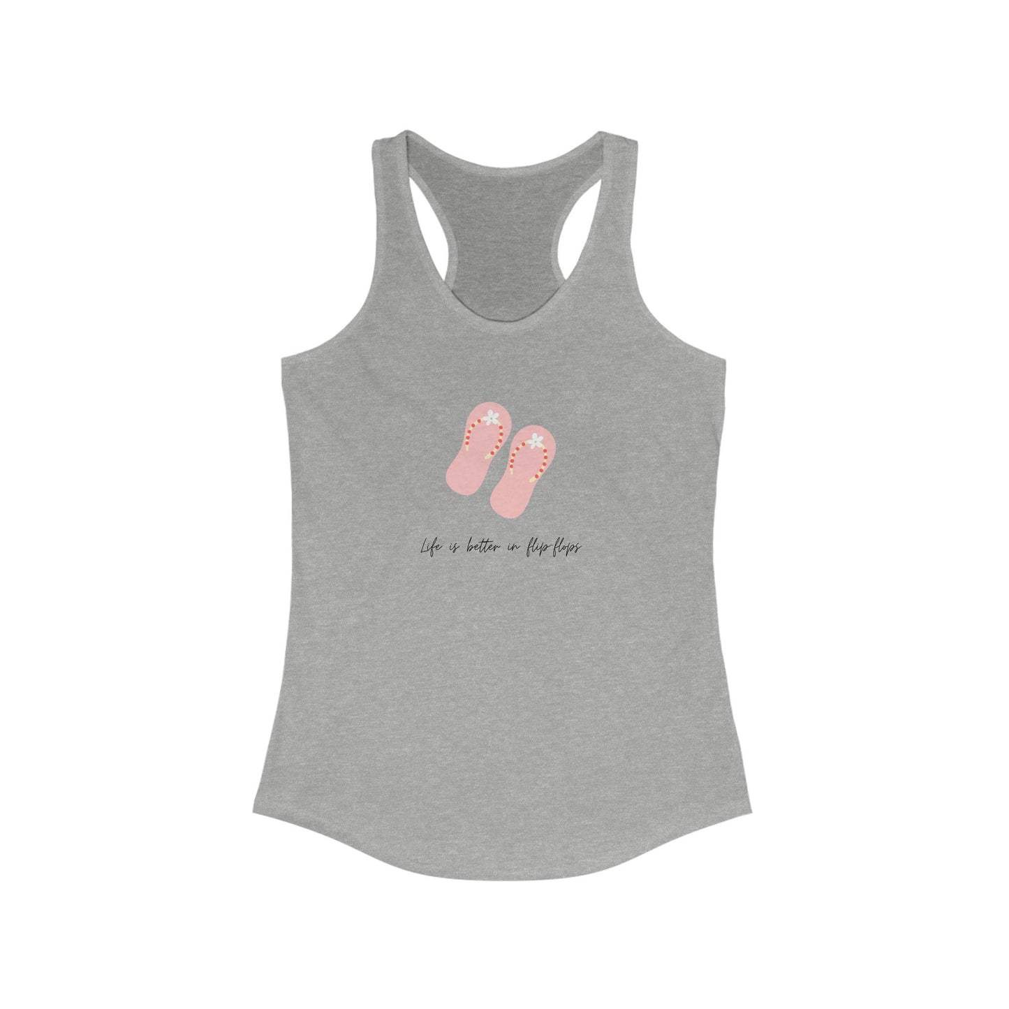 Women's Ideal Racerback Tank, Women Beach Tank, Grey Women Racerback Tank, White Summer Tank Top