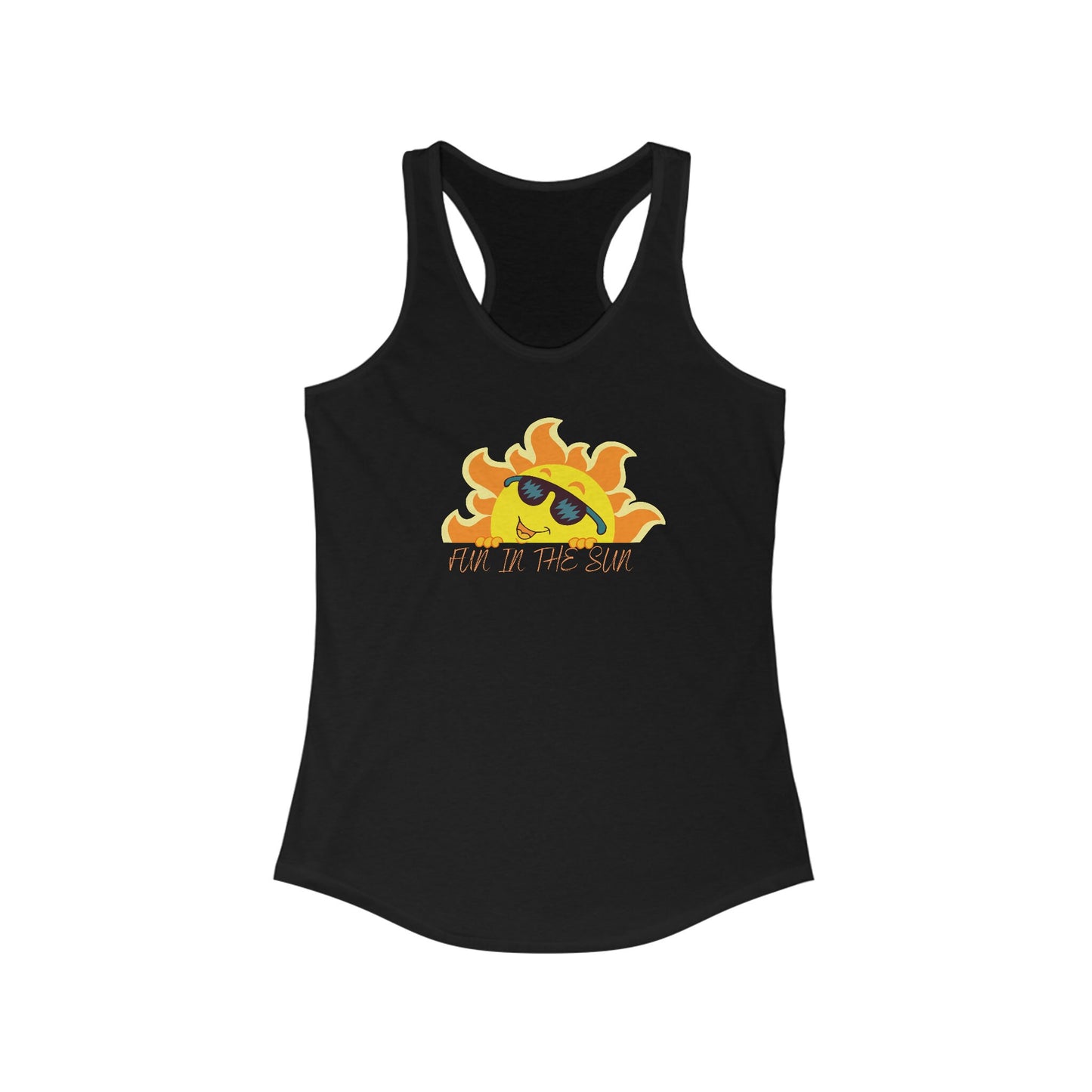 Women's Fun in The Sun Tank Top, Fun in the sun female casual beach sports work out novelty simple day shirt