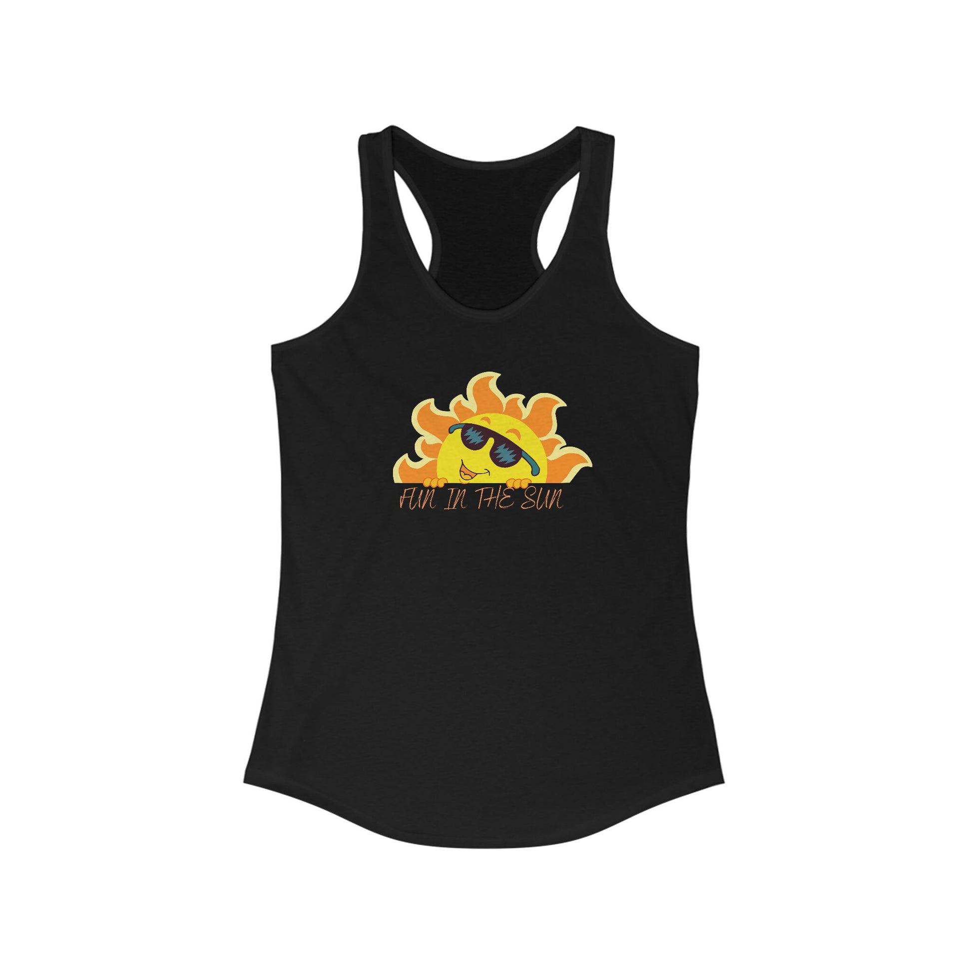 Women's Fun in The Sun Tank Top, Fun in the sun female casual beach sports work out novelty simple day shirt