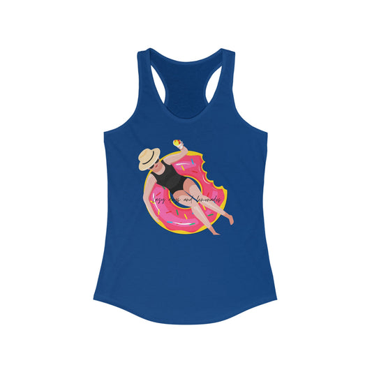 Women's Summer Racerback casual beach cute novelty vacation by the pool lounge wear attire tank top