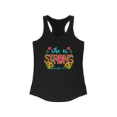 Strong women handmade beach cute Christian faith proverbs bible verse athletic casual everyday summer look racer back tank top great gift