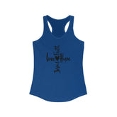 WOMENS TANK TOP Christian faith cute Summer positive love faith hope outdoor casual jean racer back girl shirt