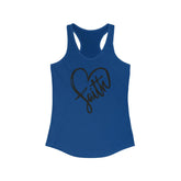 Women Faith Tank Top, Minimalist simple print female inspirational positive affirmation casual summer beach jean everyday shirt