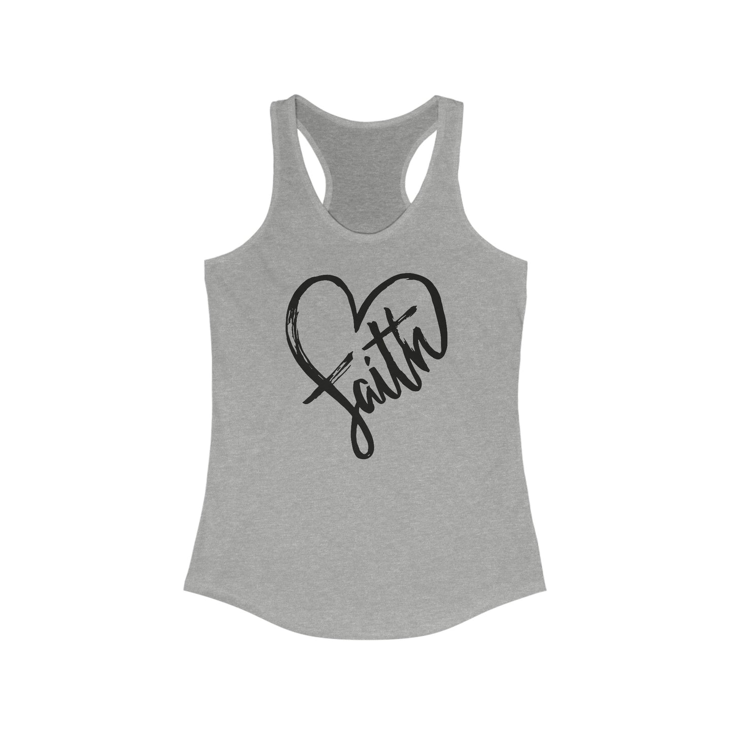 Women Faith Tank Top, Minimalist simple print female inspirational positive affirmation casual summer beach jean everyday shirt
