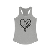 Women Faith Tank Top, Minimalist simple print female inspirational positive affirmation casual summer beach jean everyday shirt