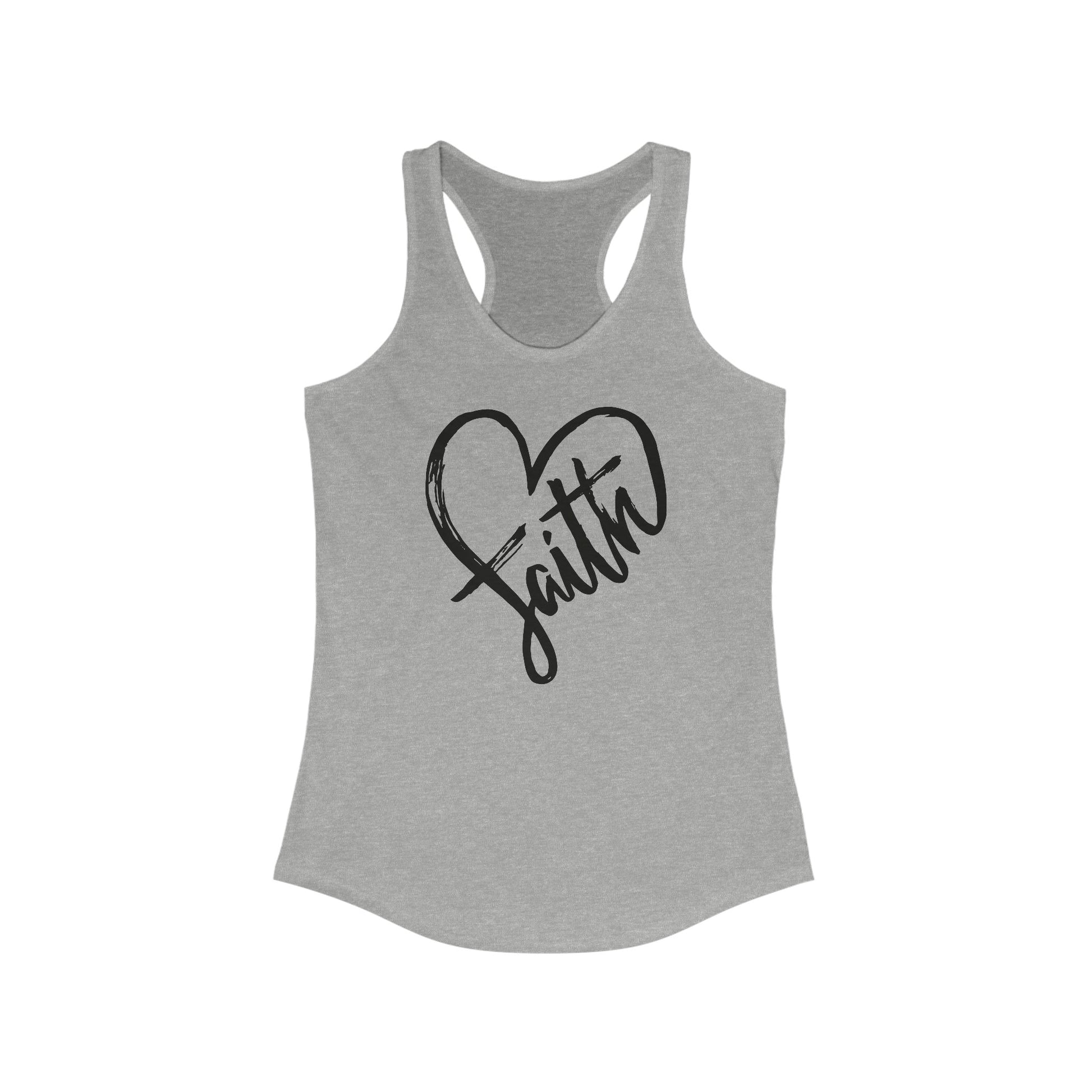 Women Faith Tank Top, Minimalist simple print female inspirational positive affirmation casual summer beach jean everyday shirt
