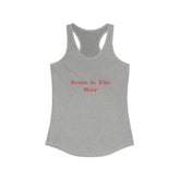 Jesus is The Way Tank Top, Women Christian faith born again positive empowerment racer back casual jean shorts tank shirt