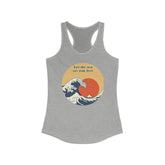 Women Blue Ocean Racerback, Female Summer casual beach everyday relax lounge clothing wear for girl