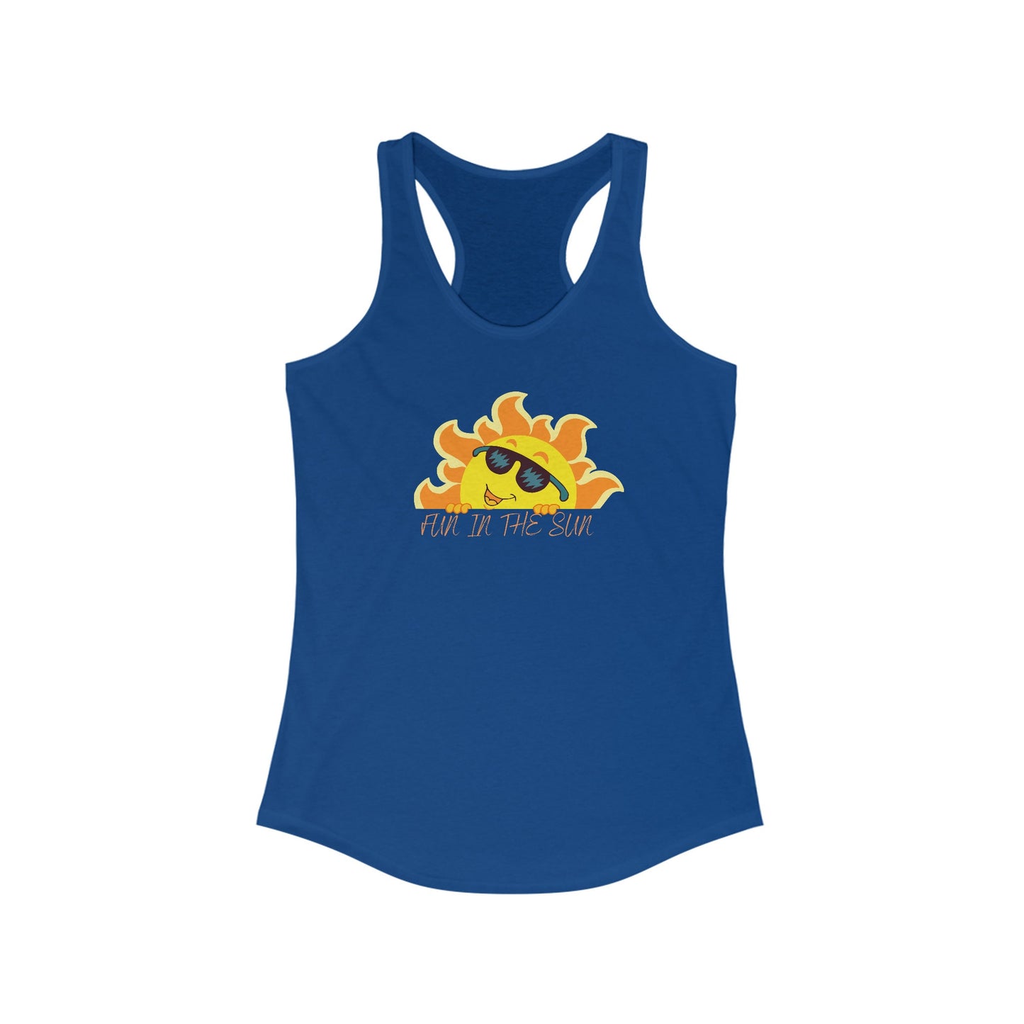 Women's Fun in The Sun Tank Top, Fun in the sun female casual beach sports work out novelty simple day shirt