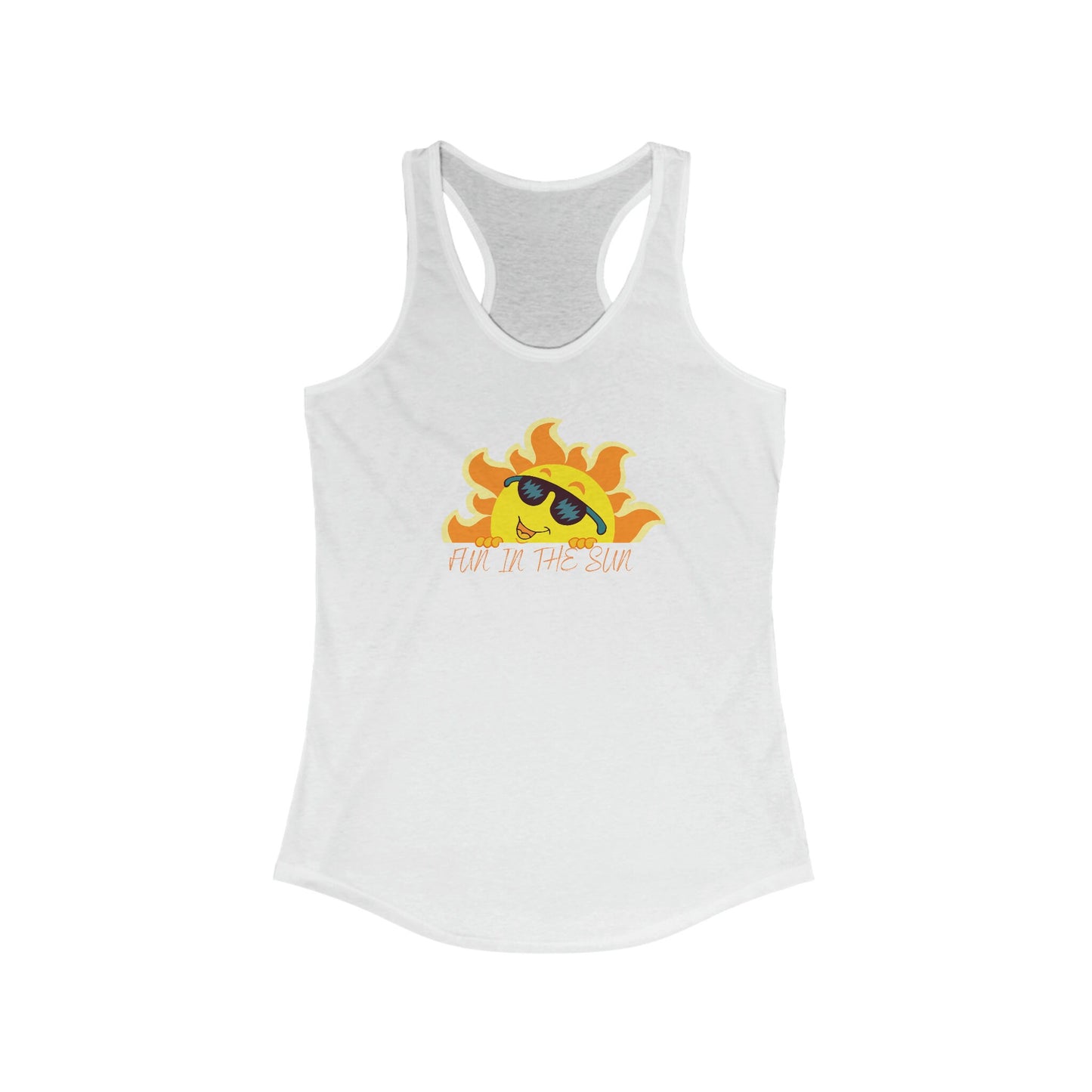 Women's Fun in The Sun Tank Top, Fun in the sun female casual beach sports work out novelty simple day shirt