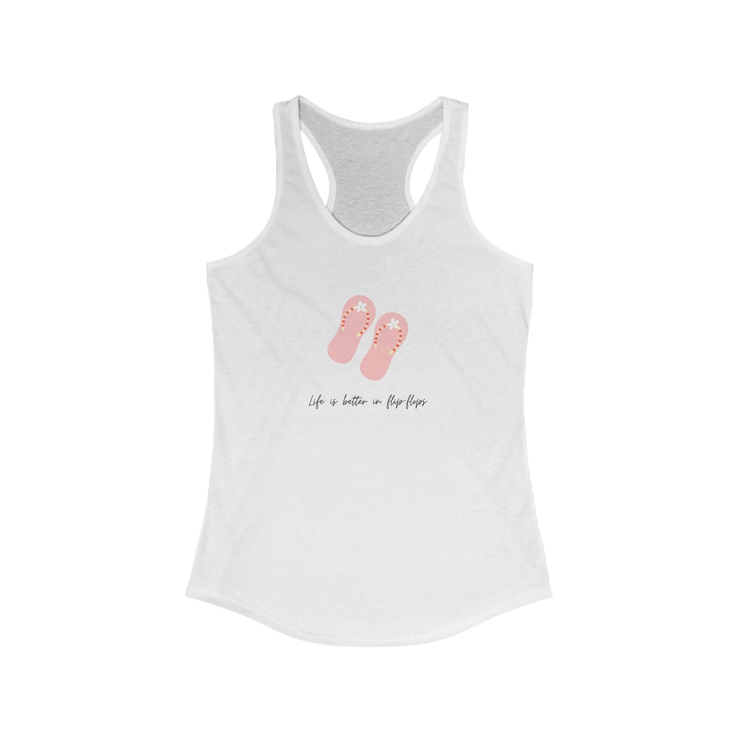 Women's Ideal Racerback Tank, Women Beach Tank, Grey Women Racerback Tank, White Summer Tank Top
