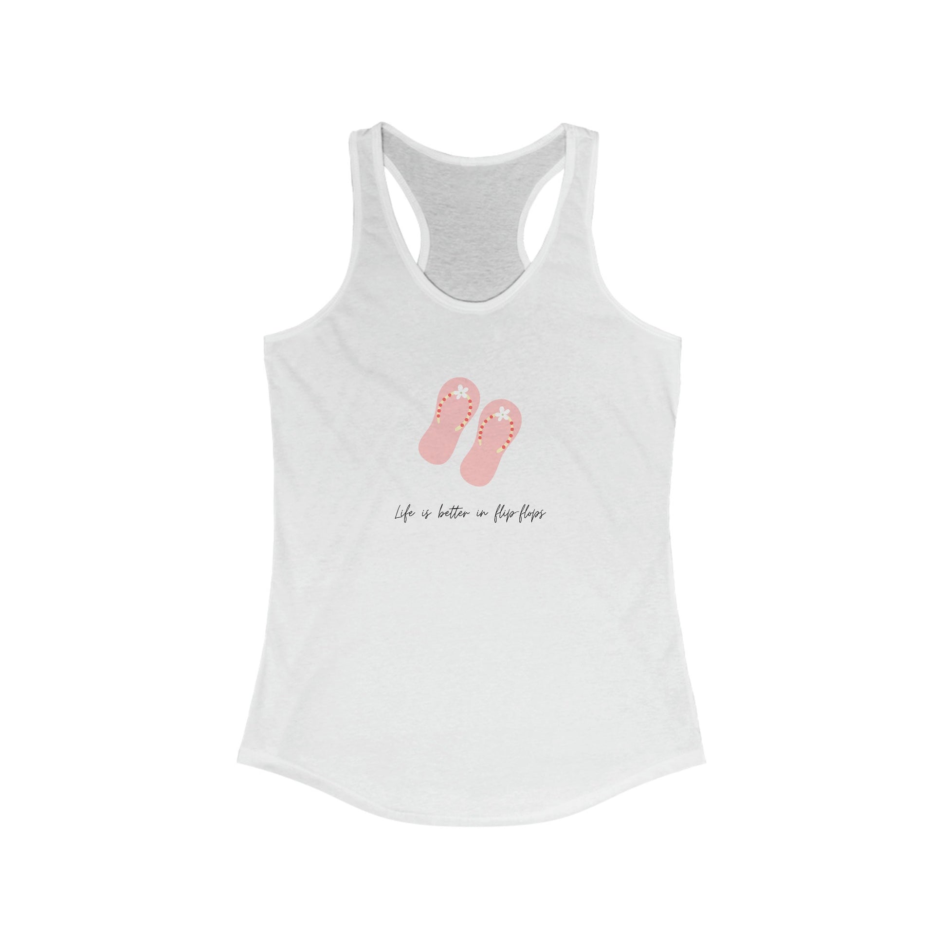 Women's Ideal Racerback Tank, Women Beach Tank, Grey Women Racerback Tank, White Summer Tank Top