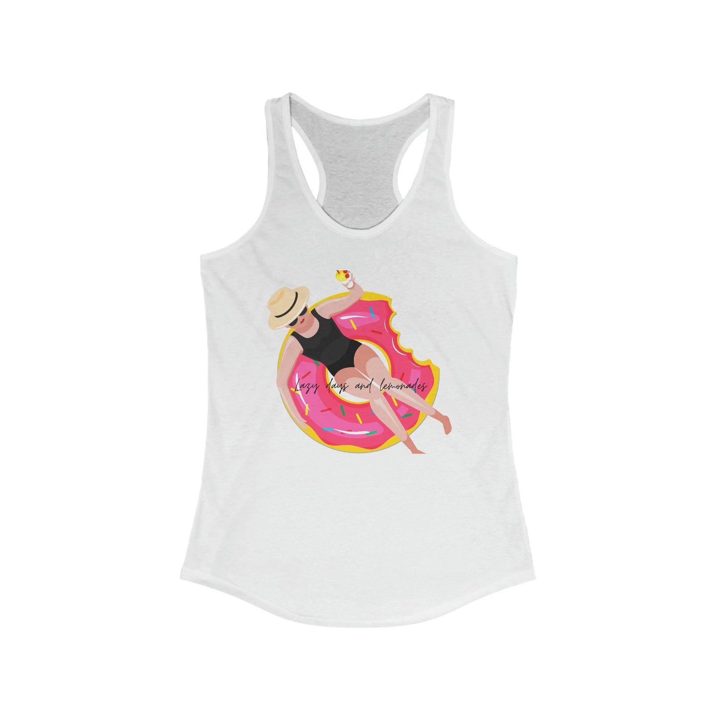 Women's Summer Racerback casual beach cute novelty vacation by the pool lounge wear attire tank top