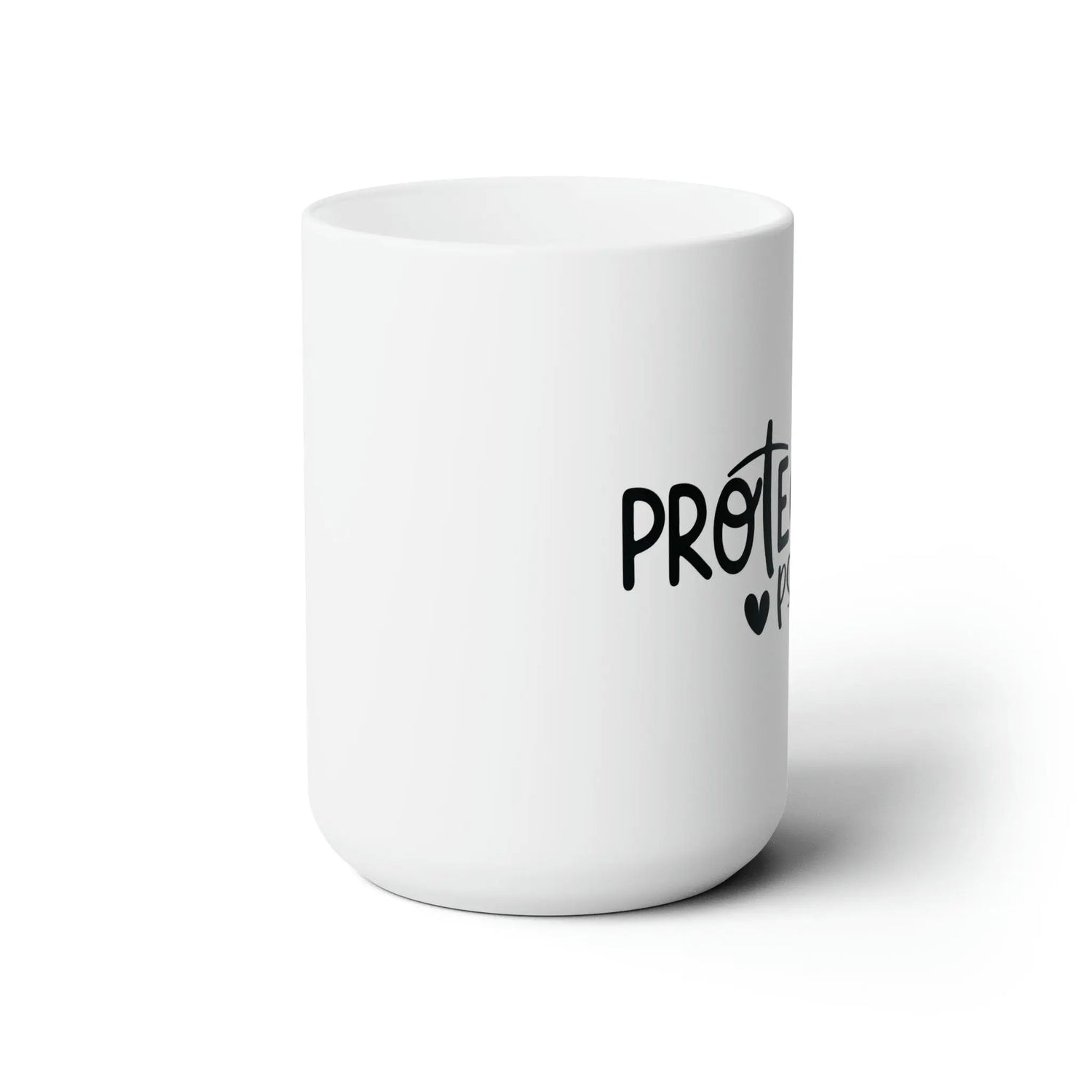 Ceramic Mug 15oz, Inspirational Christian scripture Psalm verse minimilist kitchen simple inpirational positive decor beverage mug The Aurora Touch