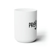 Ceramic Mug 15oz, Inspirational Christian scripture Psalm verse minimilist kitchen simple inpirational positive decor beverage mug The Aurora Touch