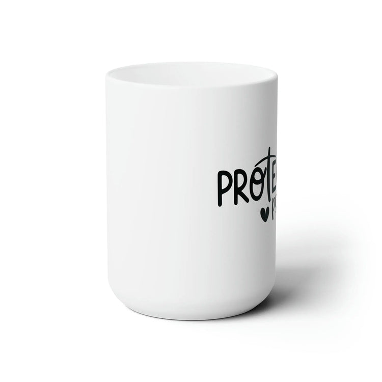 Ceramic Mug 15oz, Inspirational Christian scripture Psalm verse minimilist kitchen simple inpirational positive decor beverage mug The Aurora Touch