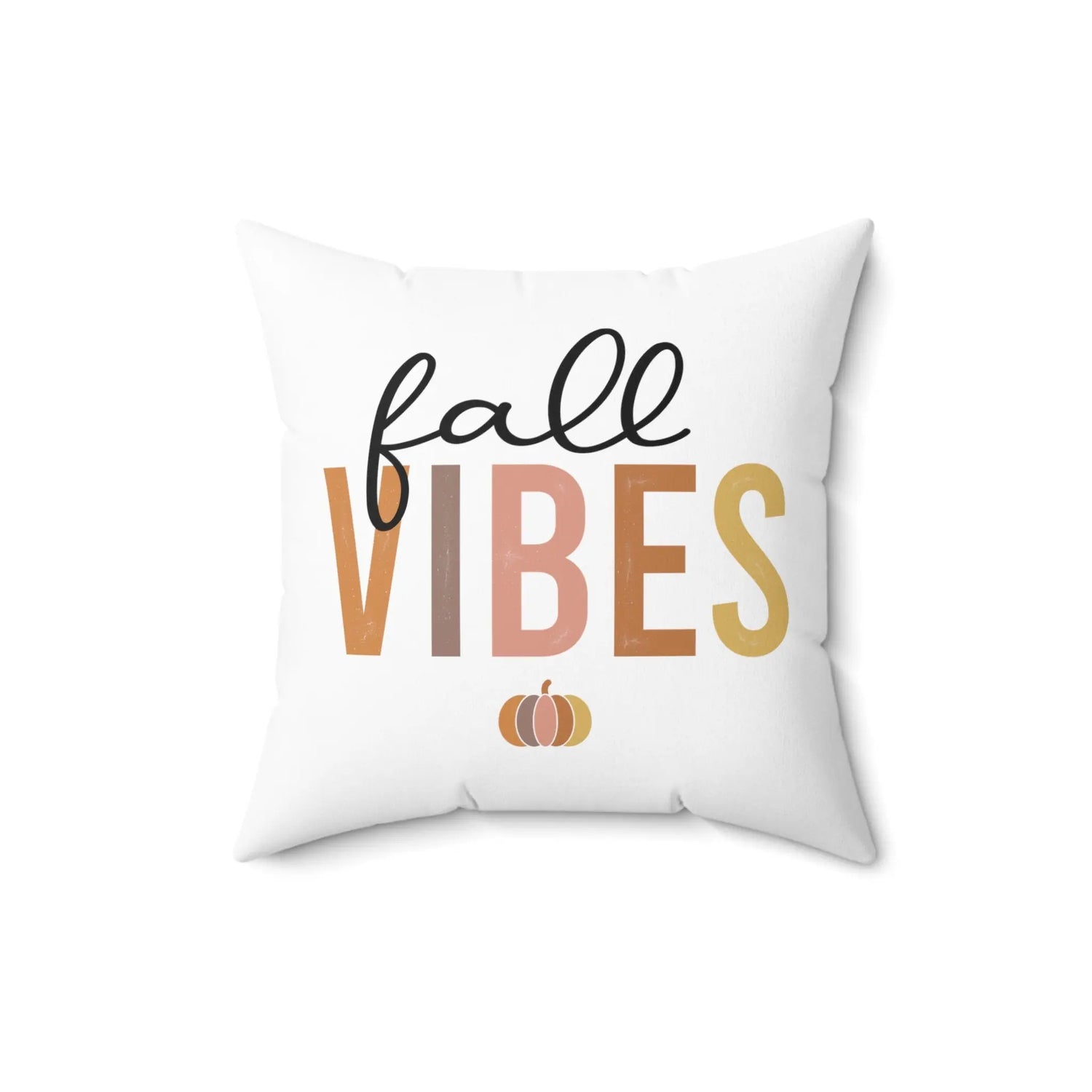 Spun Polyester Square Pillow, Fall Vibes minimilist style fashion casual laidback simple classy couch bed chair decor throw pillow The Aurora Touch