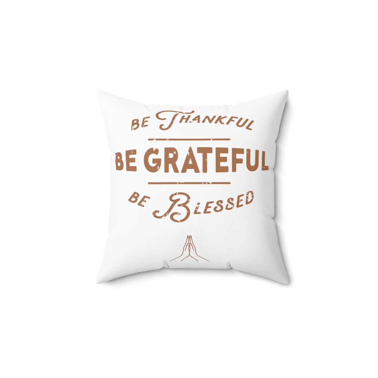 Spun Polyester Thanksgiving square pillow grateful accent couch chair throw cushion bedroom living room whole family home decor The Aurora Touch