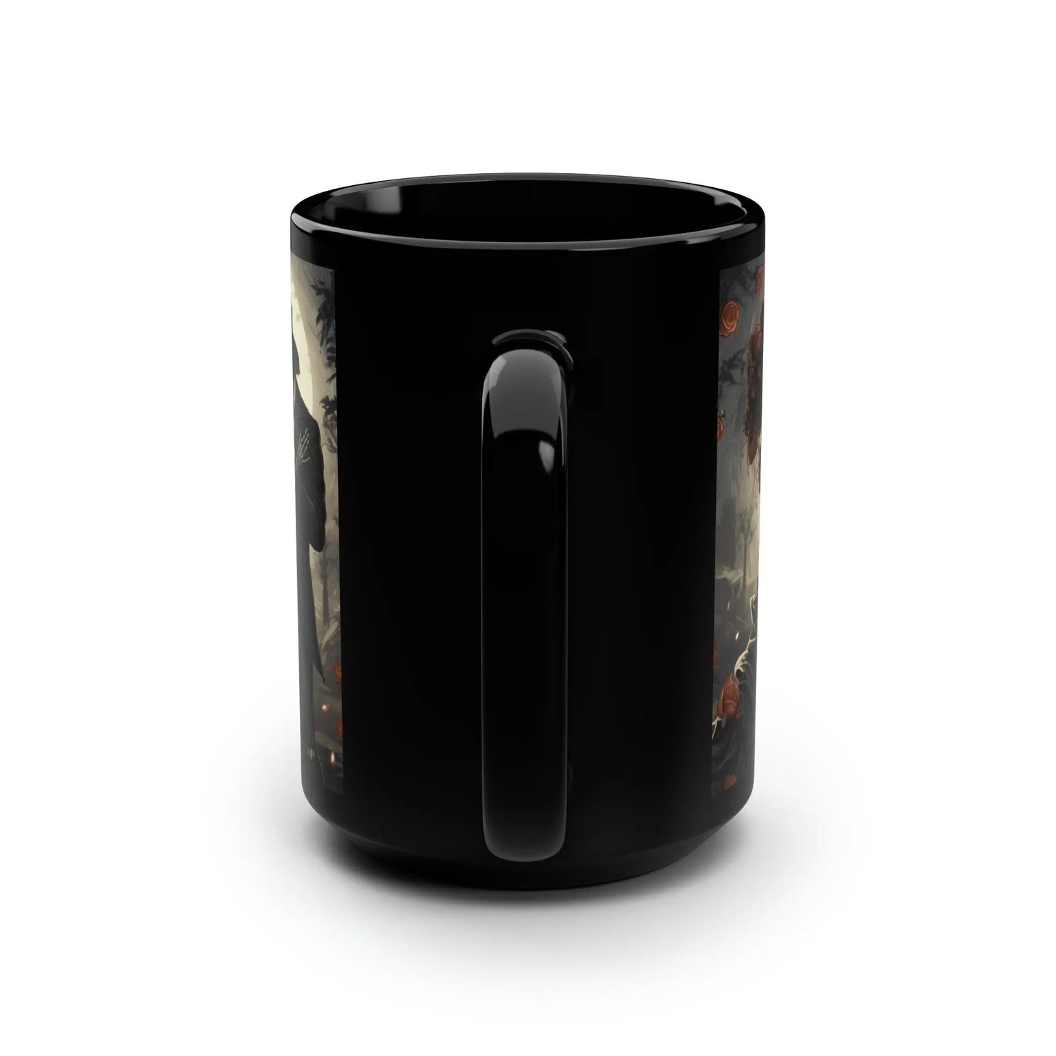 Black Mug, 15oz, Day of The Dead Mug, Dia de Los Muertos, Tasa de Cafe, Coffee cup, Tea Cup, Halloween Mug, Novelty Coffee Mug The Aurora Touch
