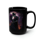 Day of the dead Black large Mug 15oz, Dia de Los Muertos Halloween colorful tradition Mexican art coffee tea apple cider mug The Aurora Touch