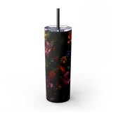 Skinny Tumbler with Straw, 20oz, Dia de Los Muertos, Day of the Dead, Halloween tumbler, Cadaver design, Artistic Tumbler, Colorful Tumbler The Aurora Touch