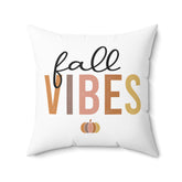 Spun Polyester Square Pillow, Fall Vibes minimilist style fashion casual laidback simple classy couch bed chair decor throw pillow The Aurora Touch